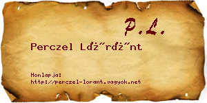 Perczel Lóránt névjegykártya