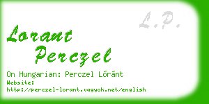lorant perczel business card