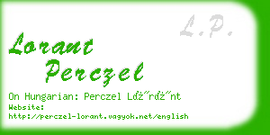lorant perczel business card
